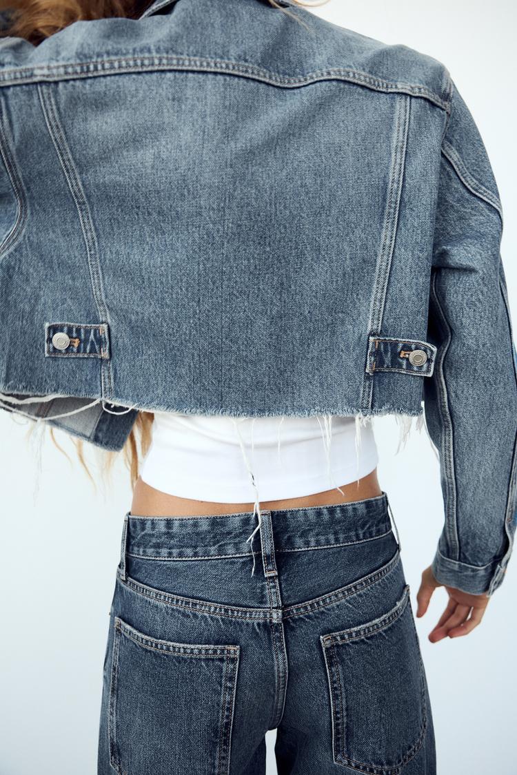 Veste trucker, finitions brut de coupe