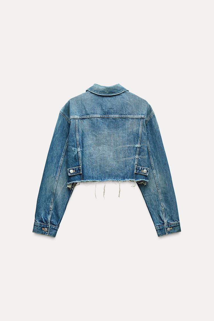 Veste trucker, finitions brut de coupe