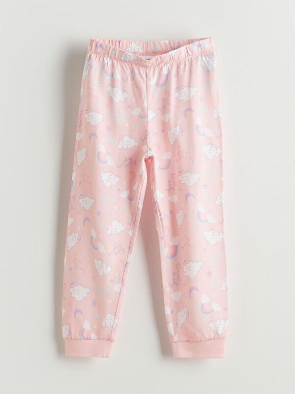 Moudda LC Waikiki - Pyjama en jersey manches longues moyen Fille Ecru - Tunisie 4