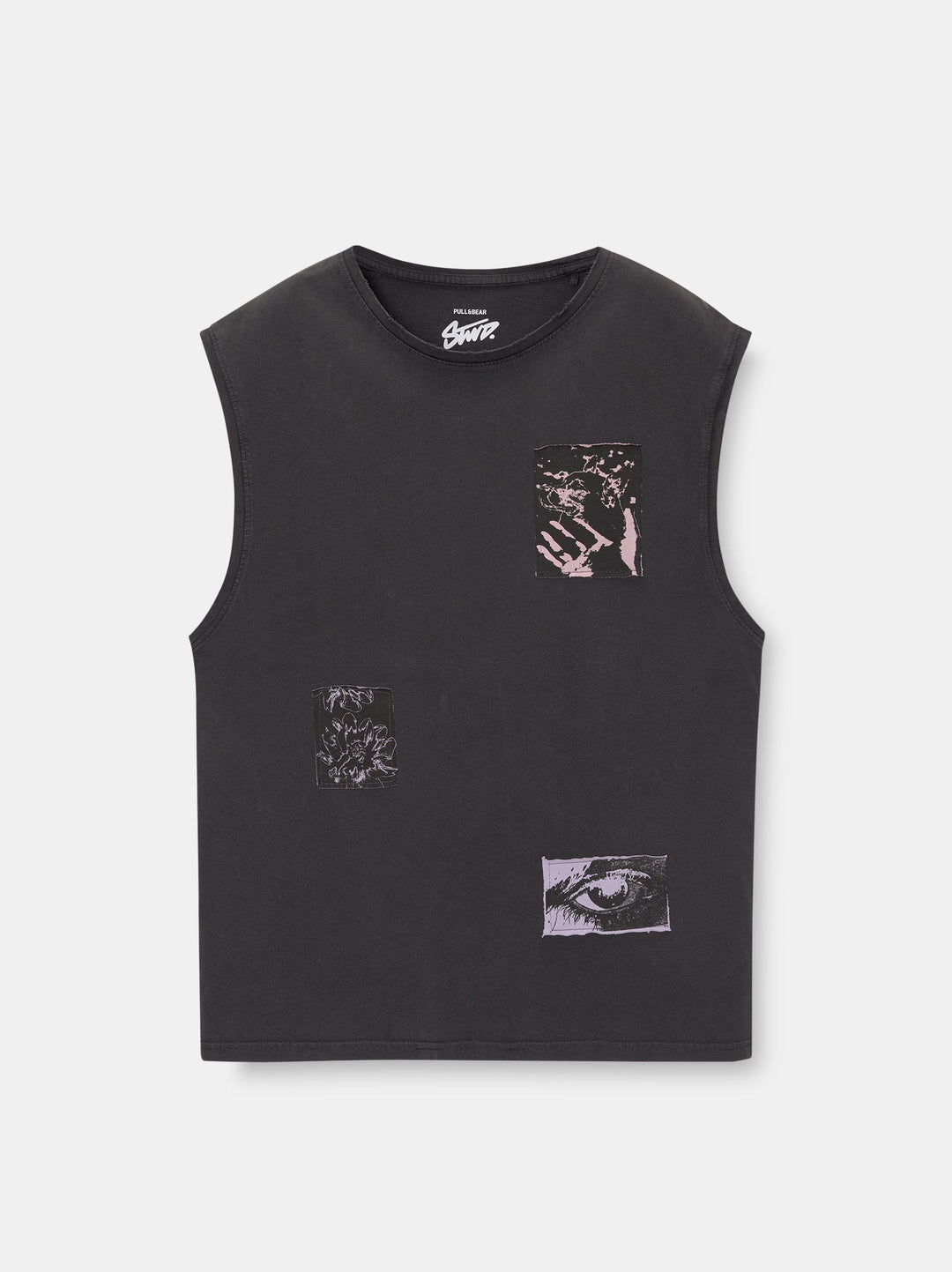 Moudda PULL & BEAR - T-Shirt Bretelles Lavé Kaotic Grunge - Tunisie 1