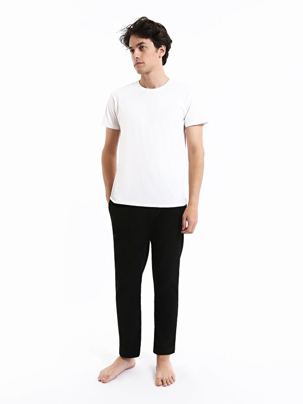 Moudda LC Waikiki - Ensemble pyjama en jersey à manches longues et bas longs pour Hommes - Tunisie 1