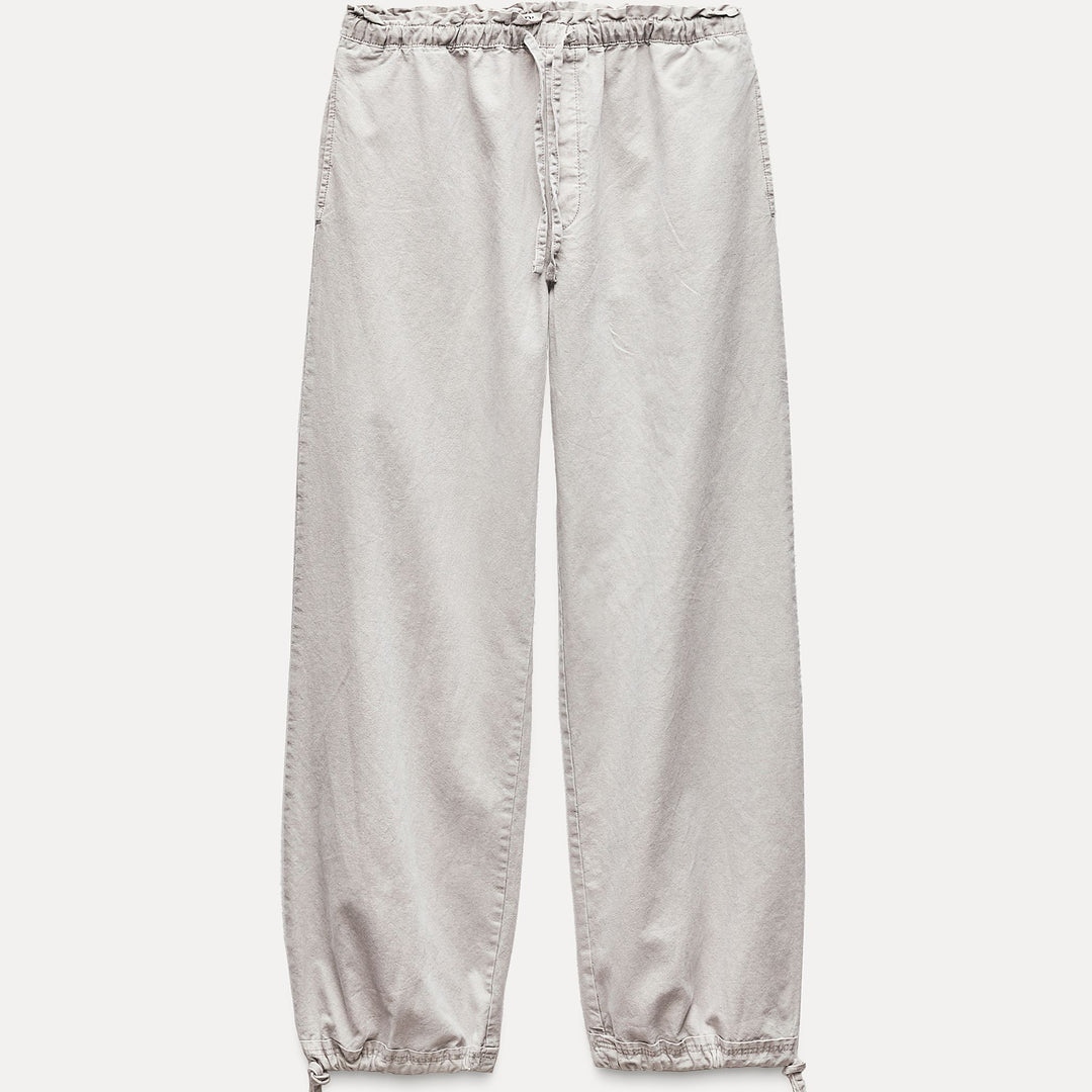 Moudda ZARA - Pantalon ample cordon gris clair - Tunisie 1