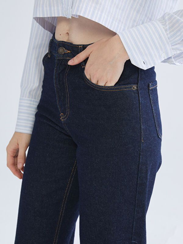 Moudda LC Waikiki - Pantalon jean tissé basique Femme Rodéo noir - Tunisie 3