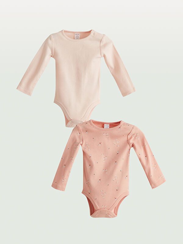 Moudda LC Waikiki - Body jersey imprimé manches longues sport Fille Impression rose terne - Tunisie 1