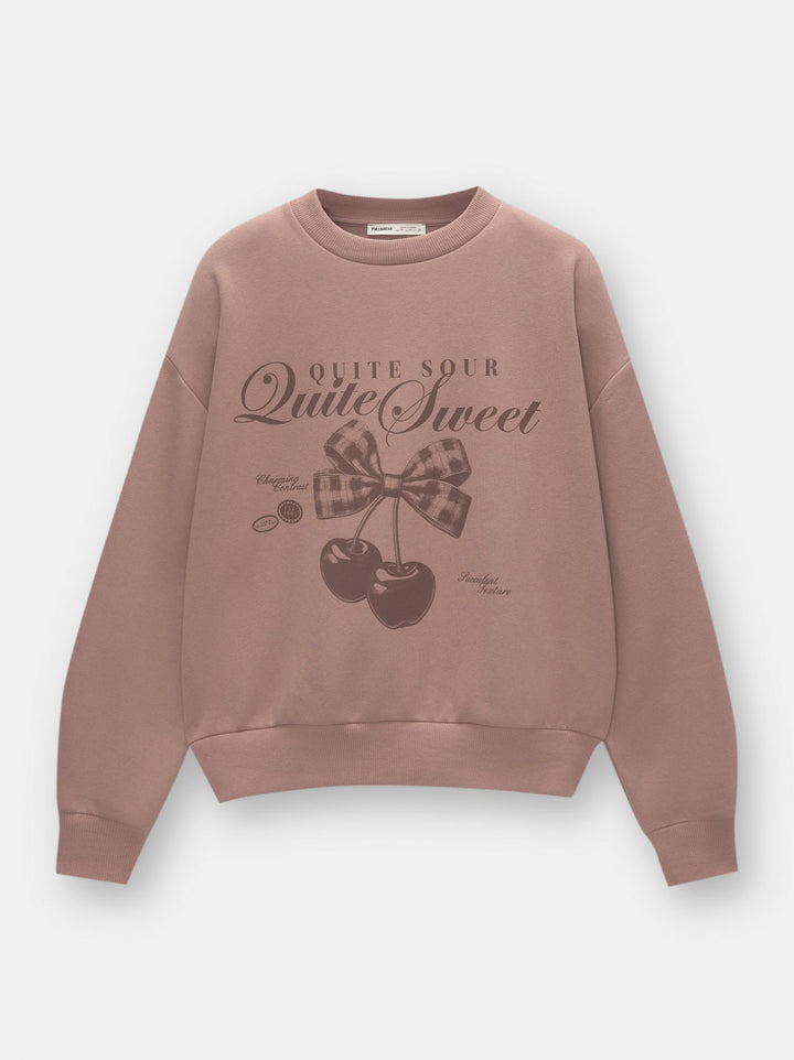 Moudda PULL & BEAR - Sweat Graphique Ballerines et Nœuds Rose - Tunisie 3