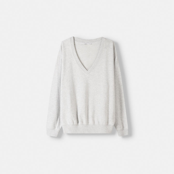 Moudda BERSHKA - Pull Oversize Col V en Maille Coupée - Tunisie 2