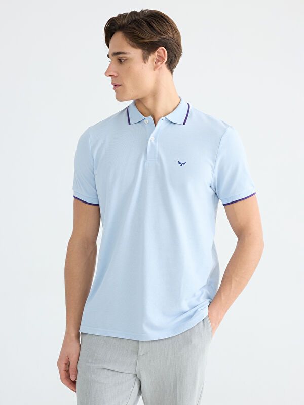 Moudda LC Waikiki - T-shirt col polo basique manches courtes en jersey pour Homme - Tunisie 1