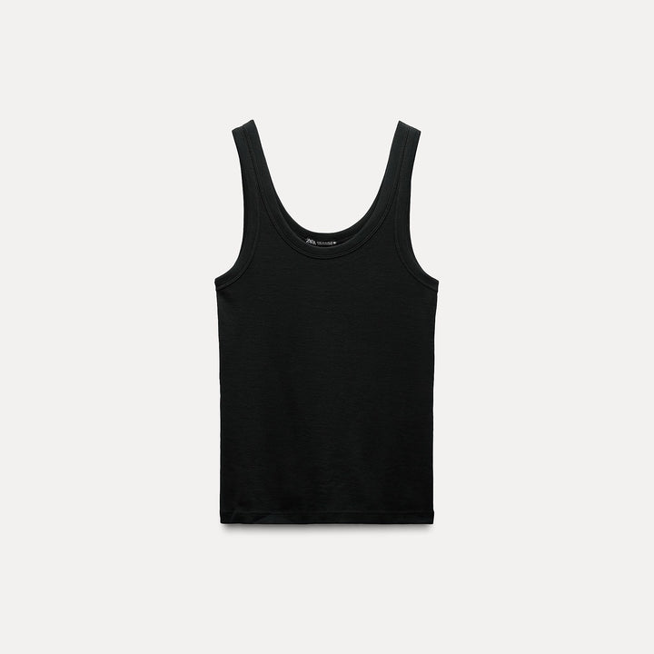 Moudda ZARA - T-shirt en Coton Mercerisé à Bretelles - Tunisie 1