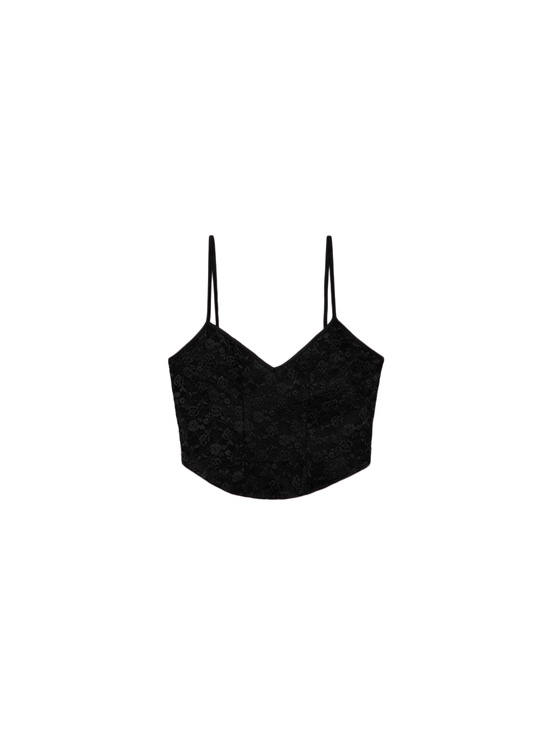 Moudda STRADIVARIUS - T-Shirt Crop Top en Dentelle - Tunisie 1