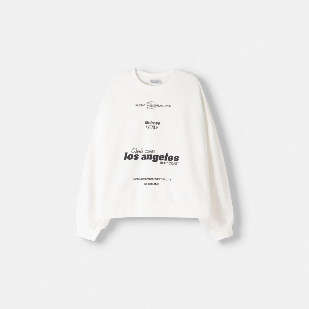 Moudda BERSHKA - Pull coton manches longues imprimé - Tunisie 1