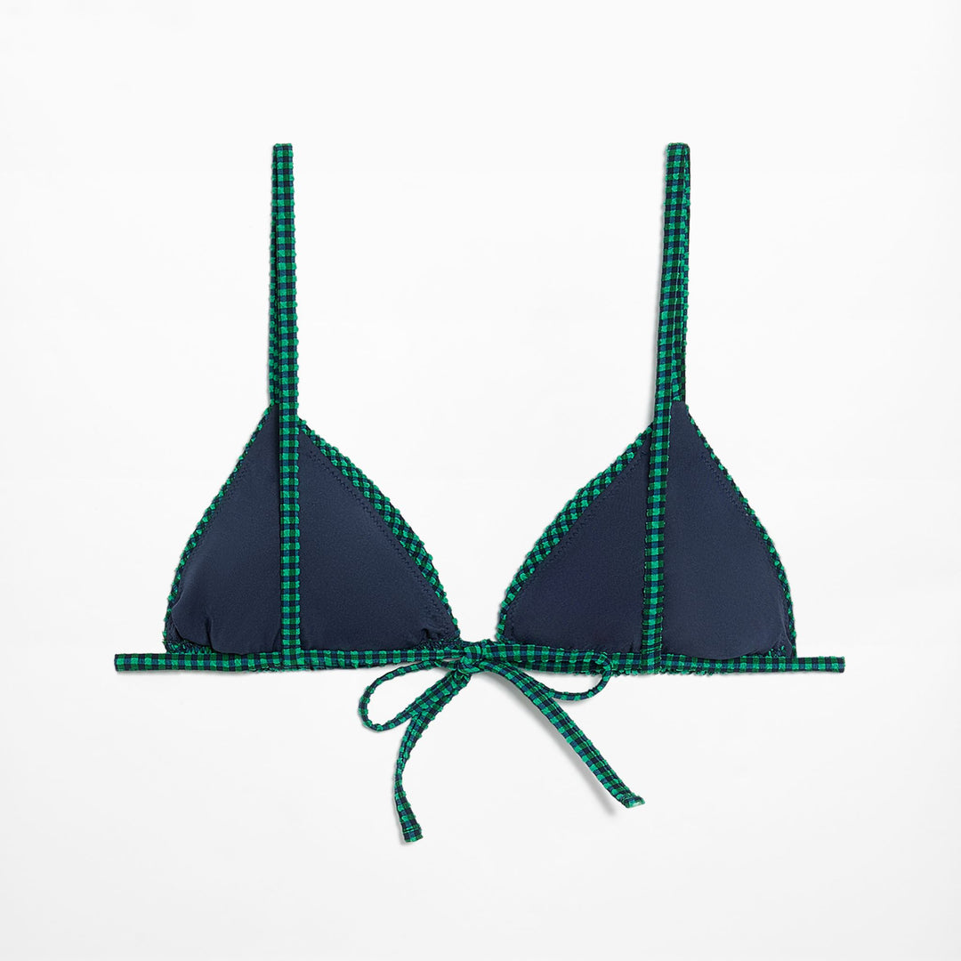 Moudda Oysho - Culotte Triangle Mousse Extra Vichy Vert - Tunisie 2