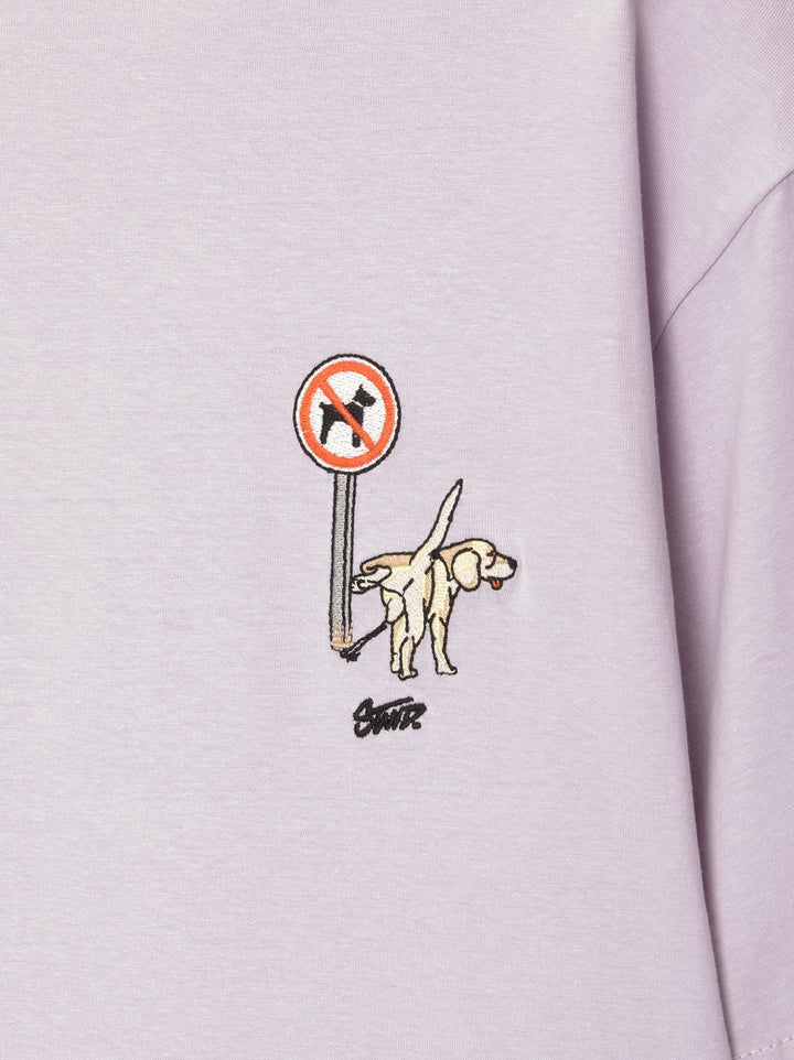 Moudda PULL & BEAR - T-Shirt Demi-Manches Violet Brodé Dog and Sign - Tunisie 2