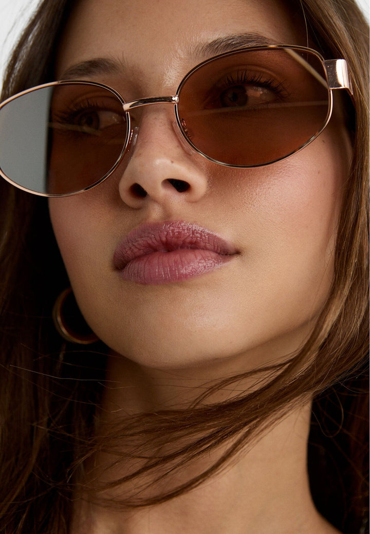 Moudda STRADIVARIUS - Lunettes Rose Pâle à Branches Métalliques - Tunisie 3