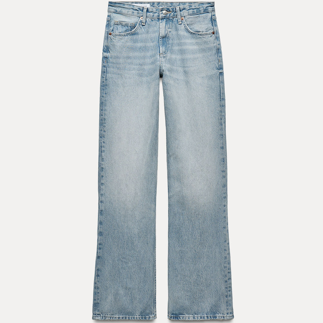 Moudda ZARA - Pantalon jambe large taille mi-haute longueur complète déchirures - Tunisie 2