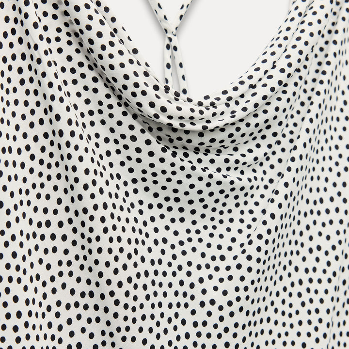 Moudda ZARA - Robe mi-longue bretelles, imprimé pois - Tunisie 1