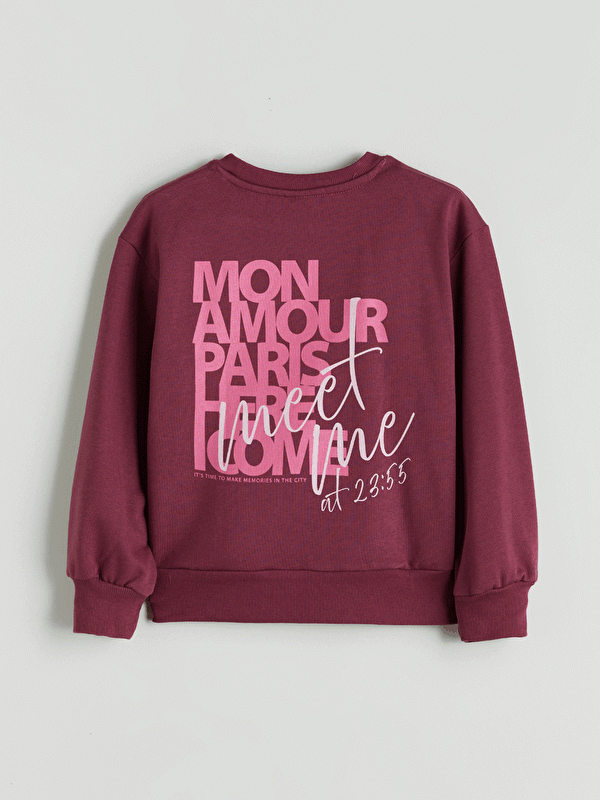 Moudda LC Waikiki - Sweatshirt en jersey Fille Prune - Tunisie 5