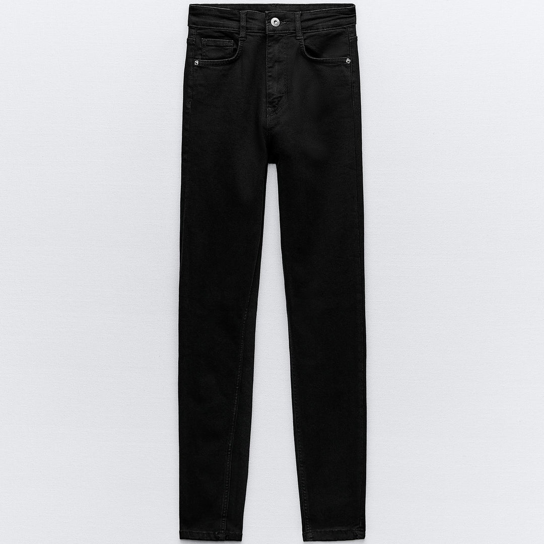 Moudda ZARA - Noir – pantalon sculptant taille haute longueur cheville - Tunisie 1