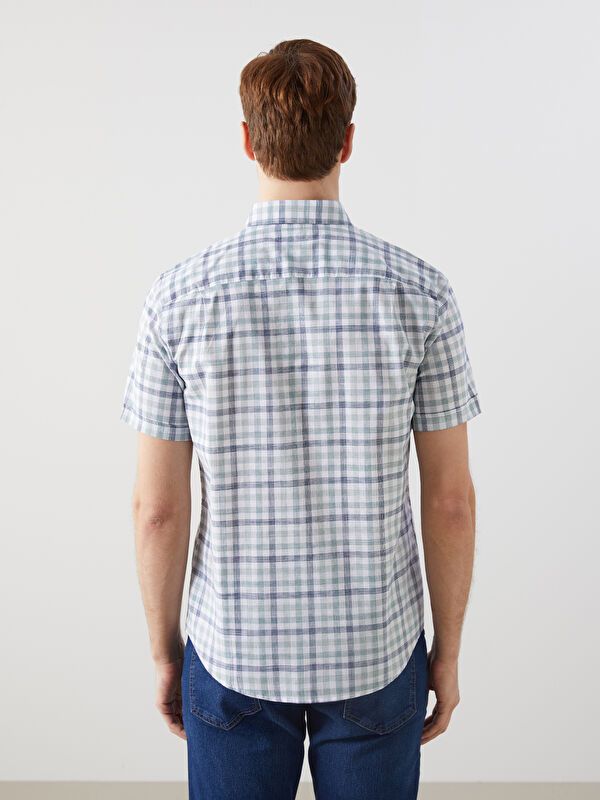 Moudda LC Waikiki - Chemise à carreaux manches courtes en tissu tissé pour Homme - Tunisie 4