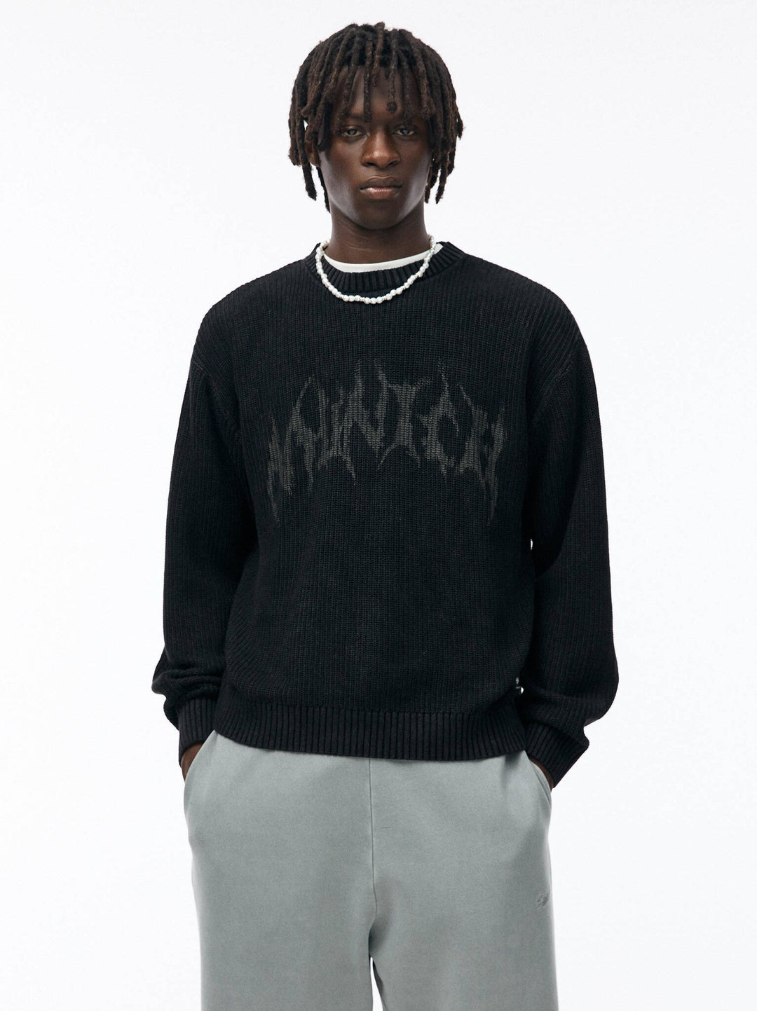 Moudda PULL & BEAR - Pull Manches Longues Point Anglais Acid Imprimé - Tunisie 4