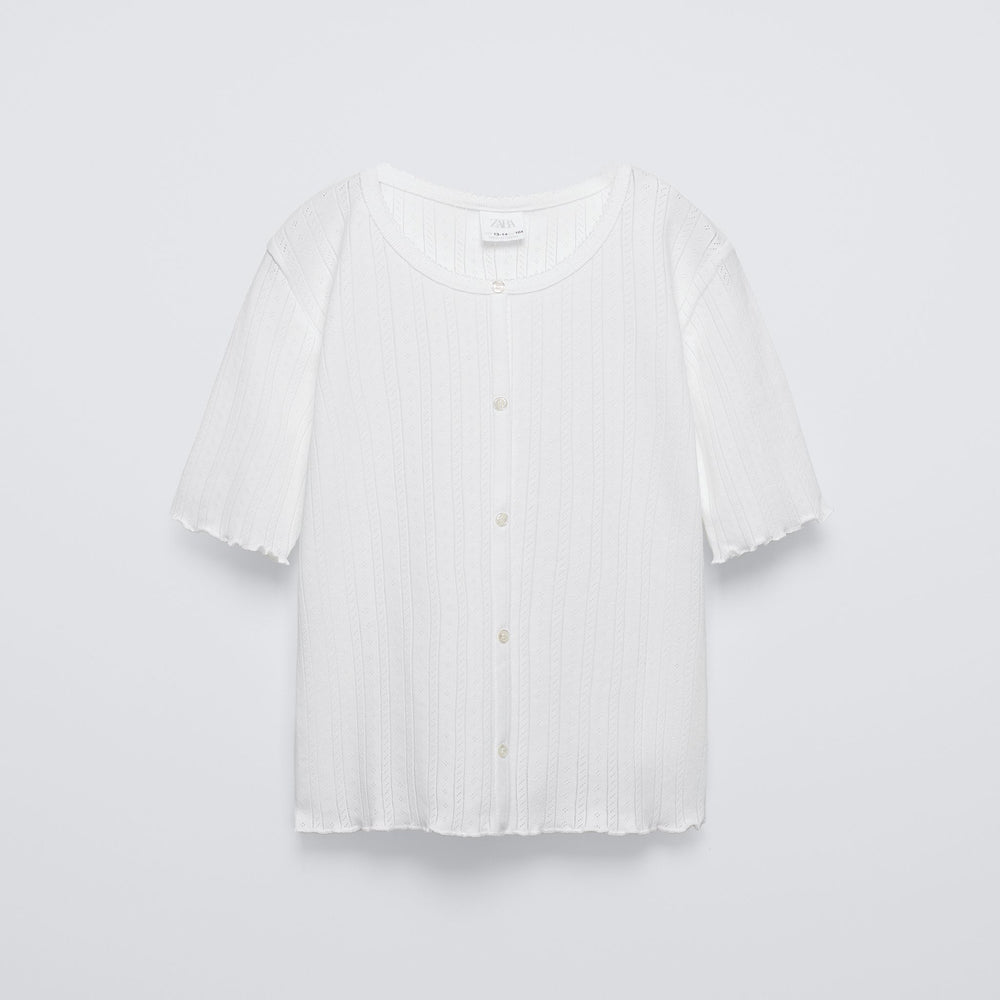 Moudda ZARA - T-shirt fille ajouré boutons - Tunisie 2