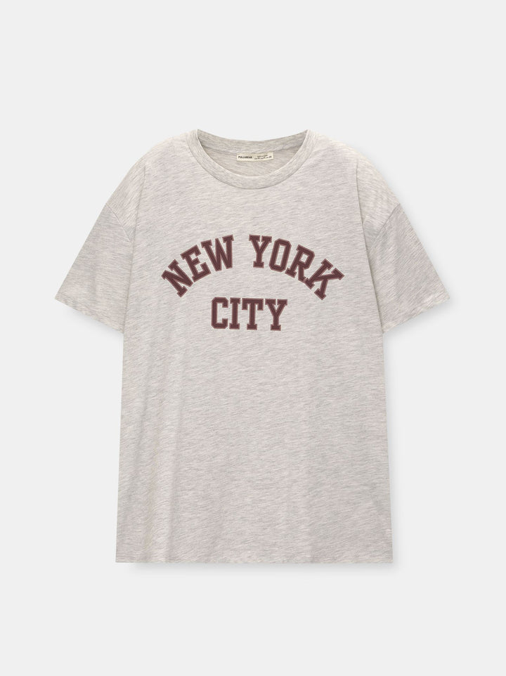 Moudda PULL & BEAR - Body Graphique Textes Varsity Gris - Tunisie 1