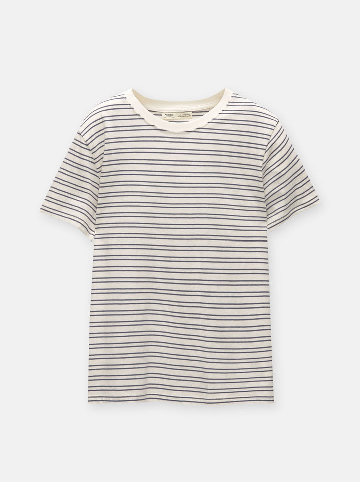 Moudda PULL & BEAR - Body Basique Manches Courtes Col Rond Rayures - Tunisie 2