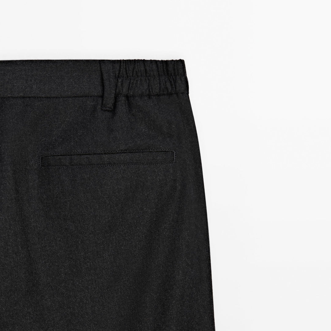 Moudda Massimo Dutti - Pantalon laine lavable élastique arrière - Tunisie 7