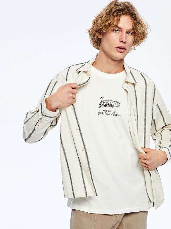 Moudda LC Waikiki - Chemise manches longues en tissu pour Homme - Tunisie 1