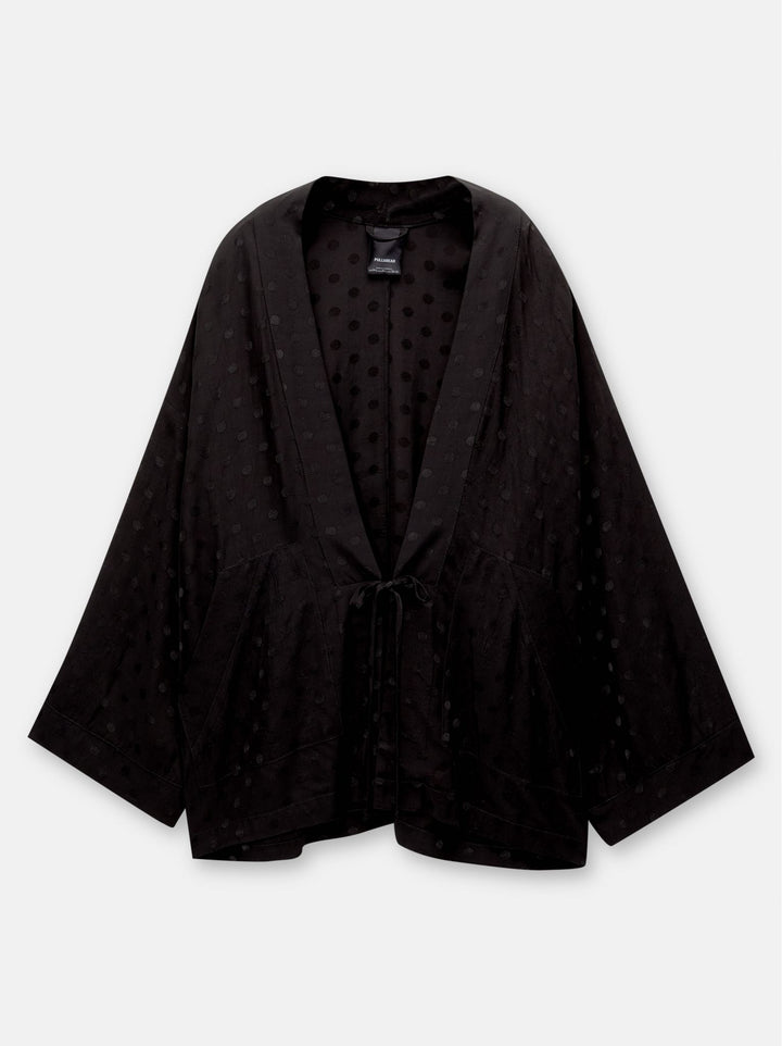 Moudda PULL & BEAR - Kimono Court à Pois Noir - Tunisie 1