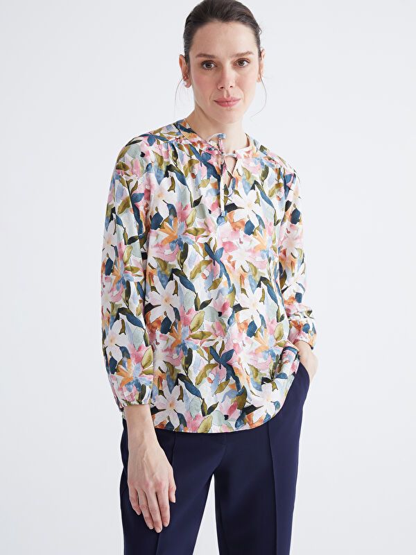 Moudda LC Waikiki - Chemisier (blouse) imprimé manches longues en tissu - Tunisie 1