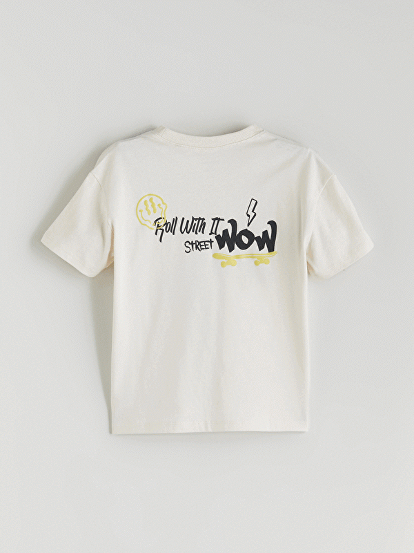 Moudda LC Waikiki - T-shirt en jersey manches courtes Garçon Beige clair - Tunisie 4