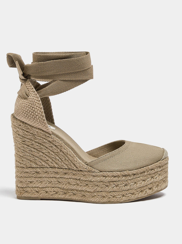 Moudda PULL & BEAR - Espadrilles à Talon Brisé à Lacets - Tunisie 2
