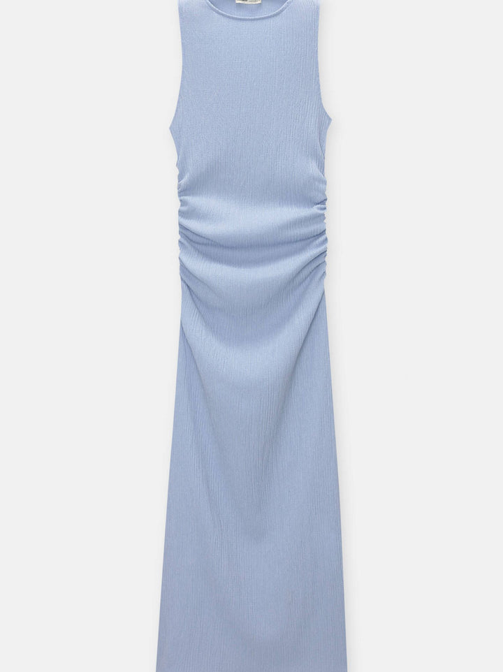 Moudda PULL & BEAR - Robe Longue Bambula Sans Manches Fronces Latérales - Tunisie 6