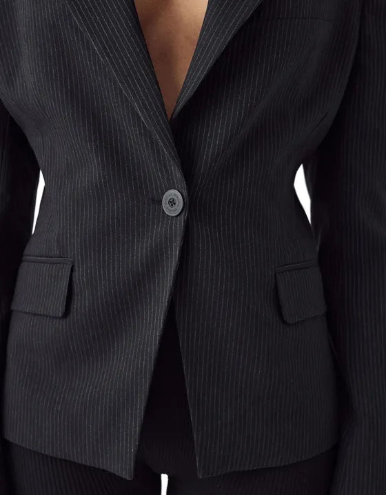 Blazer micro-rayures super cintré