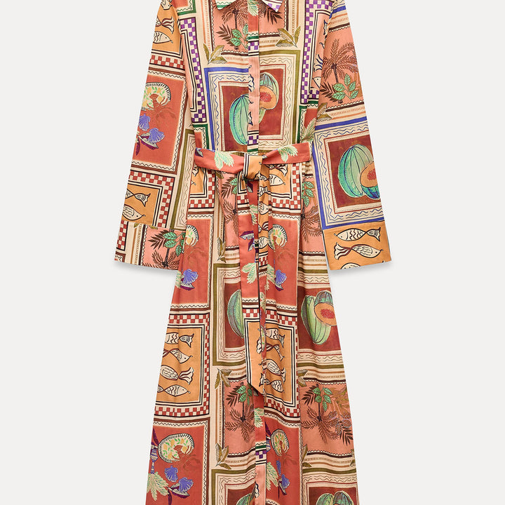 Moudda ZARA - Robe chemise mi-longue imprimée - Tunisie 2