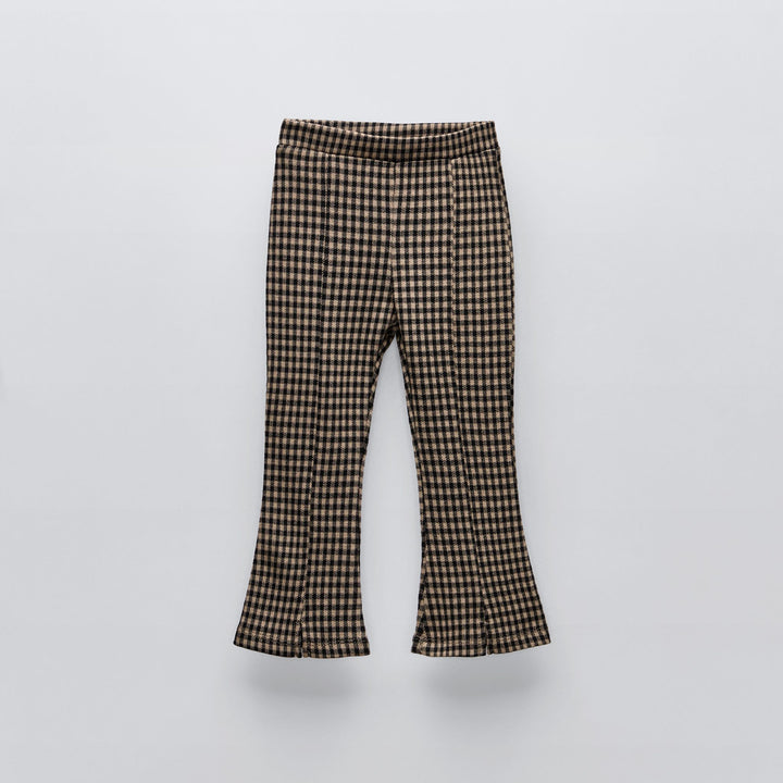 Moudda ZARA - Beige toasté – pantalon évasé jacquard - Tunisie 1