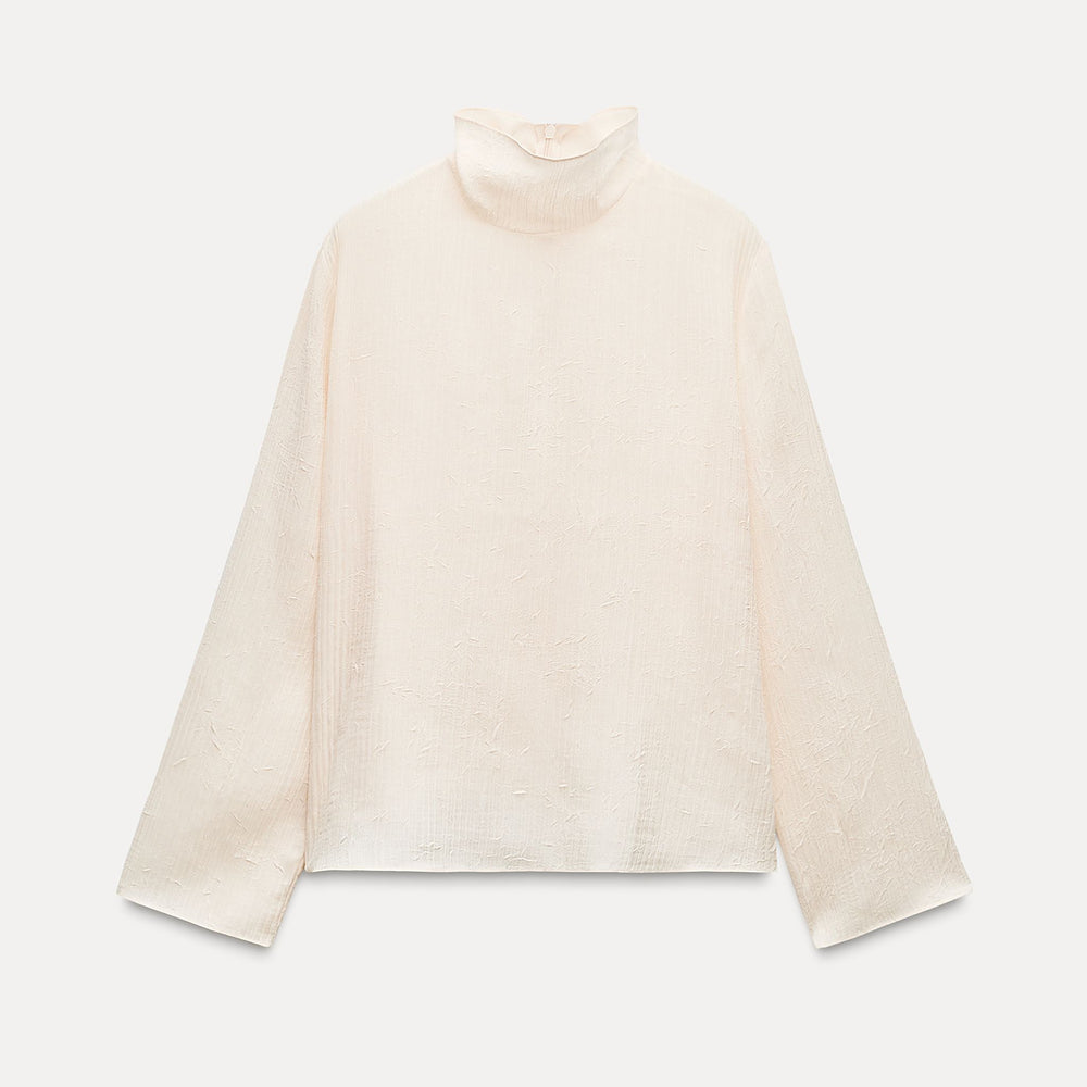 Moudda ZARA - Chemise col haut tissu froissé - Tunisie 2