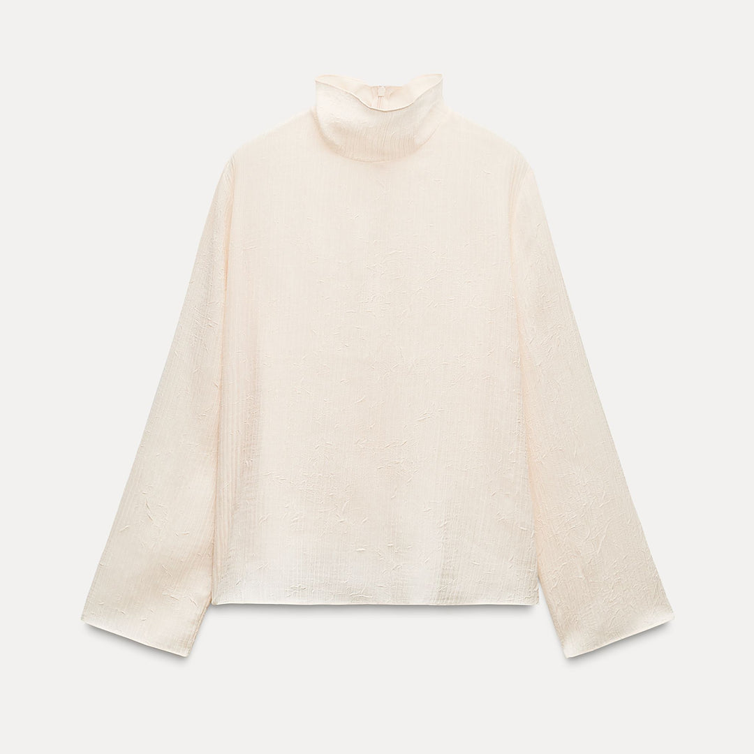 Moudda ZARA - Chemise col haut tissu froissé - Tunisie 2