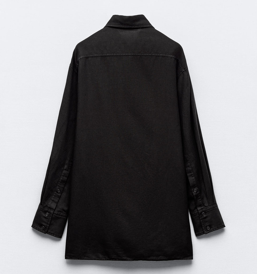 Moudda ZARA - Chemise oversize en lin, manches longues, boutons latéraux - Tunisie 1