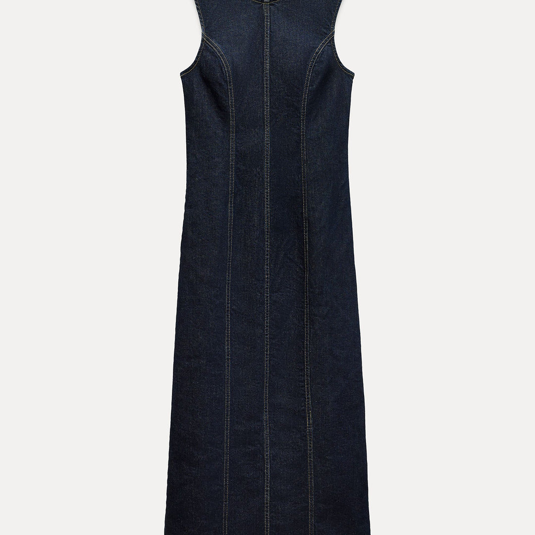 Moudda ZARA - Robe mi-longue en jean brut ajustée - Tunisie 2