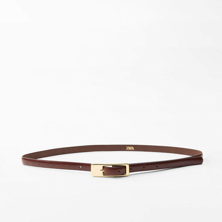 Moudda ZARA - Ceinture fine en cuir avec boucle rectangulaire - Tunisie 2