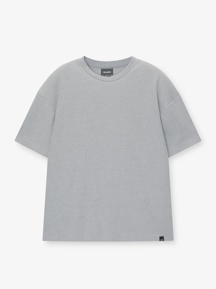Moudda PULL & BEAR - T-Shirt Demi-Manches Structure Devore - Tunisie 3