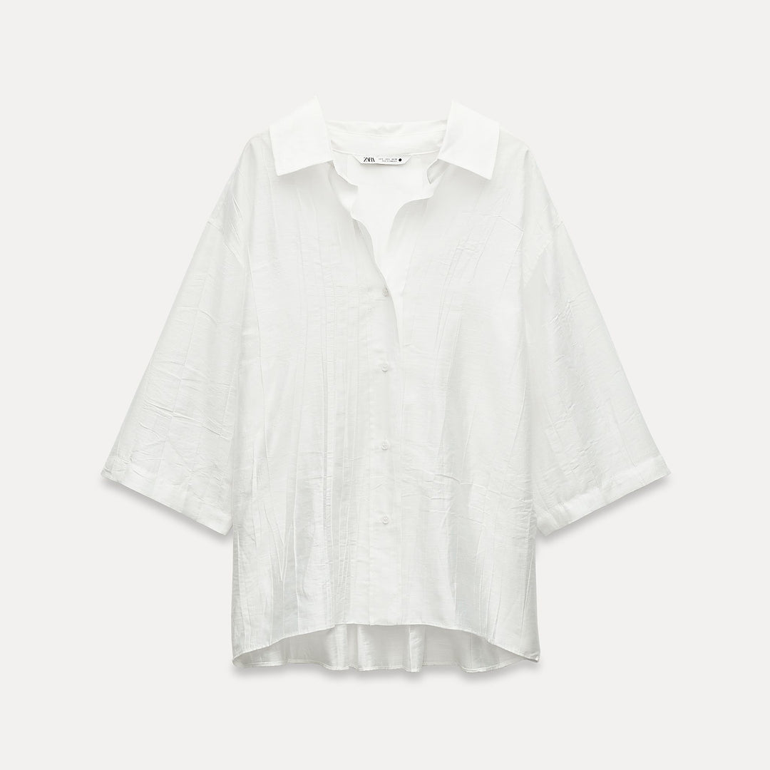Moudda ZARA - Set chemise oversized jacquard manches courtes - Tunisie 1