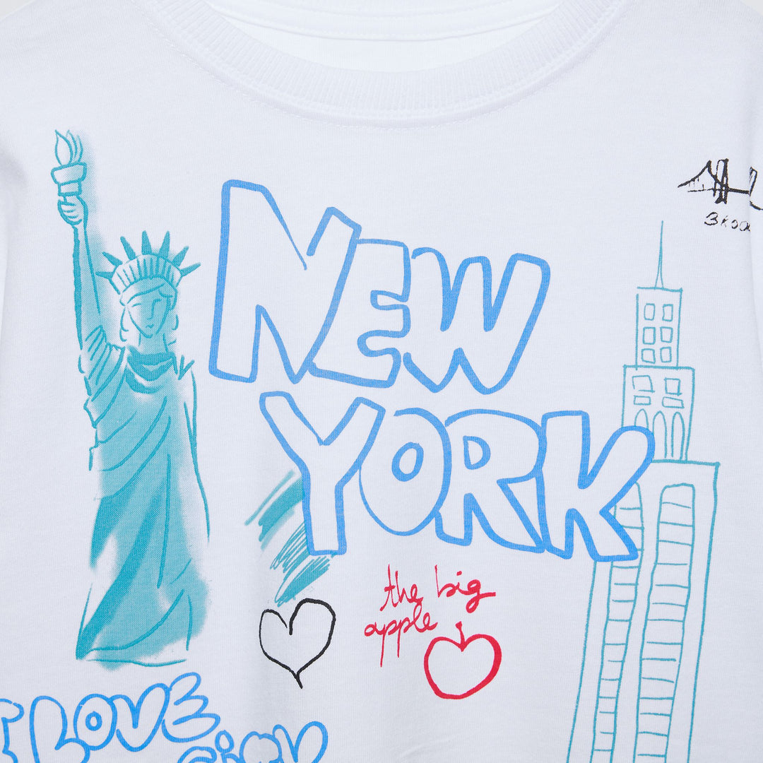 Moudda ZARA - T-shirt fille manches courtes imprimé villes - Tunisie 3