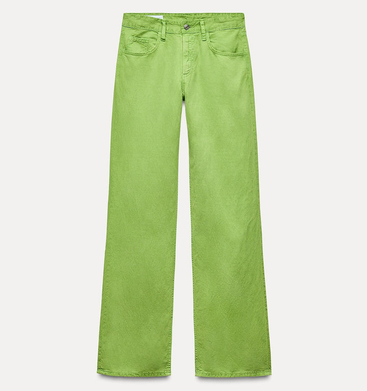 Moudda ZARA - Pantalon jambe large lin taille mi-haute - Tunisie 4