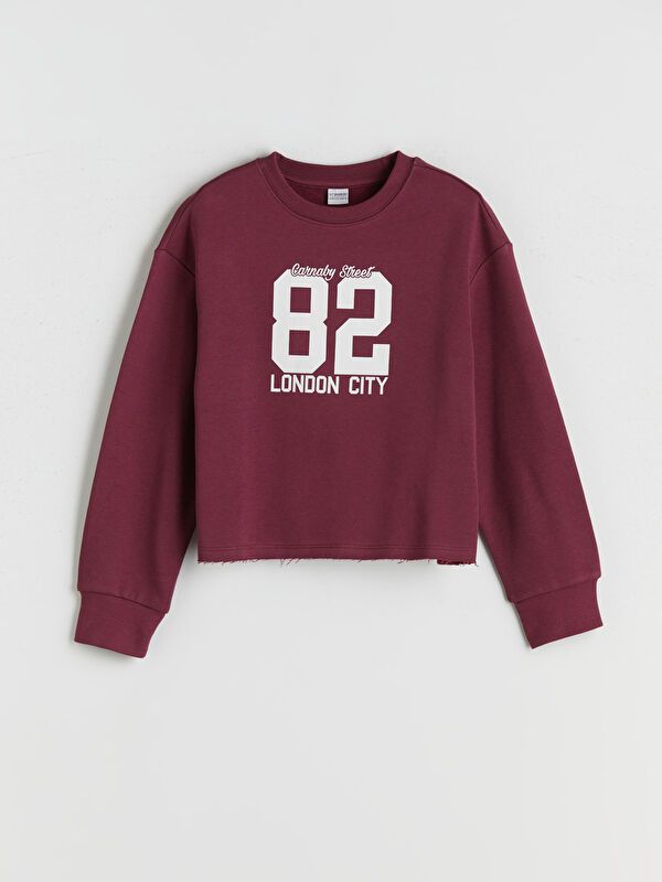 Moudda LC Waikiki - Sweatshirt en jersey Fille Prune - Tunisie 1