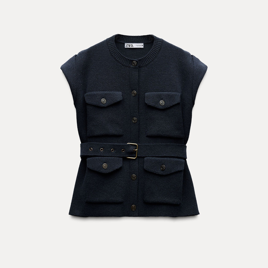 Moudda ZARA - Gilet oversized imitation jean poches devant - Tunisie 1