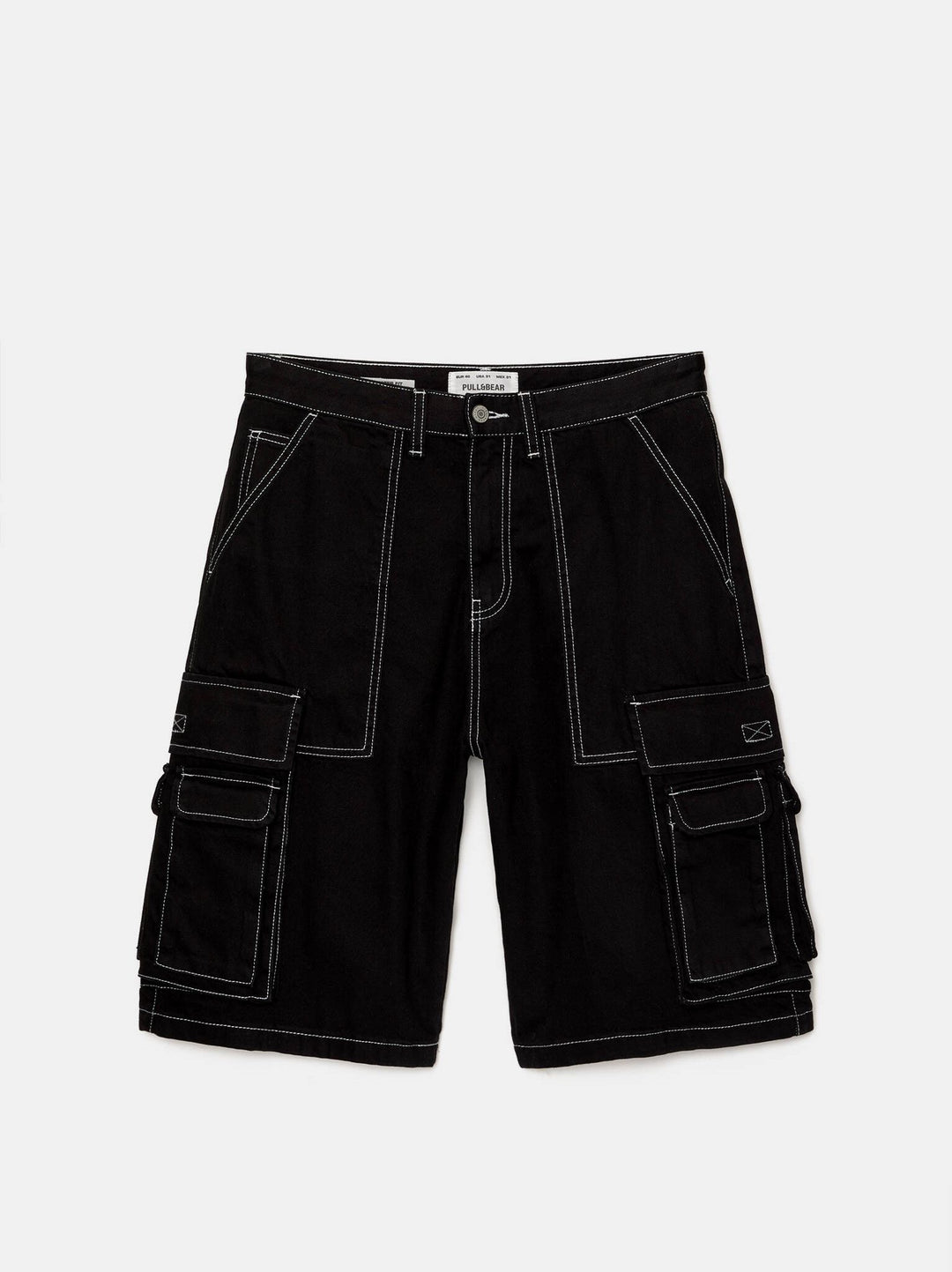 Moudda PULL & BEAR - Bermuda Denim Cargo Multi-Poches Contrast ST - Tunisie 5