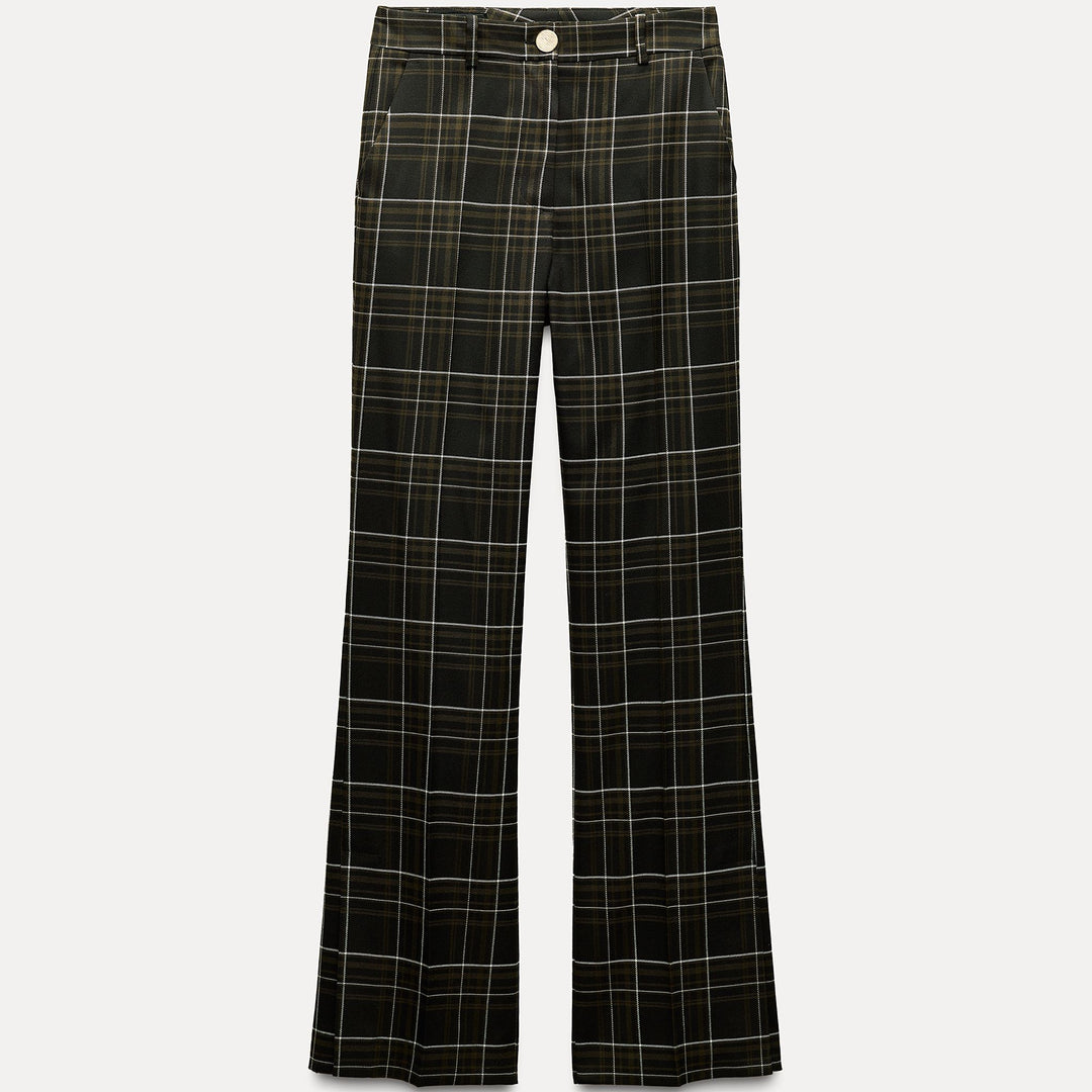 Moudda ZARA - Pantalon à carreaux droit ouverture ourlet - Tunisie 1