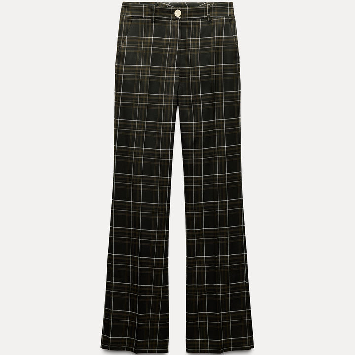 Moudda ZARA - Pantalon à carreaux droit ouverture ourlet - Tunisie 1